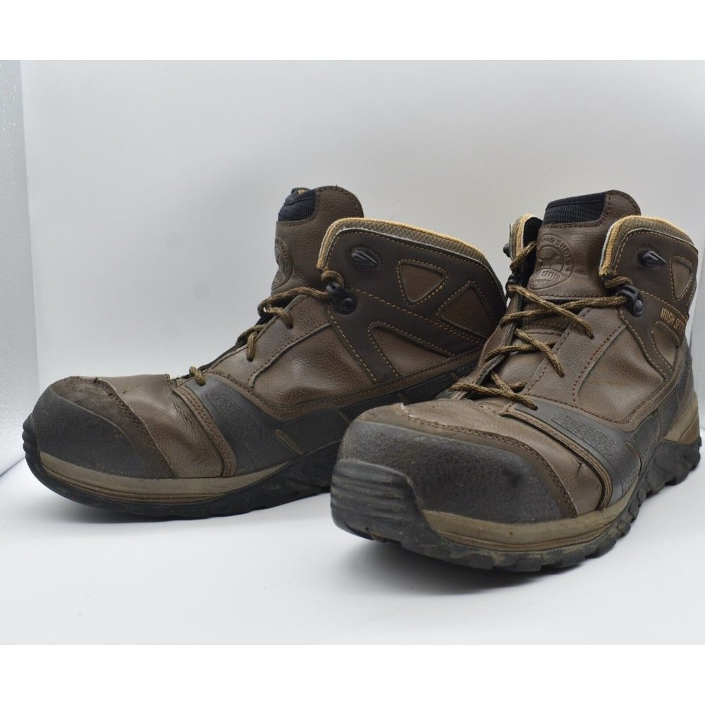 Irish Setter Red Wing Mens Sz 9.5 D Rockford Safety Work Shoe Boot Brown